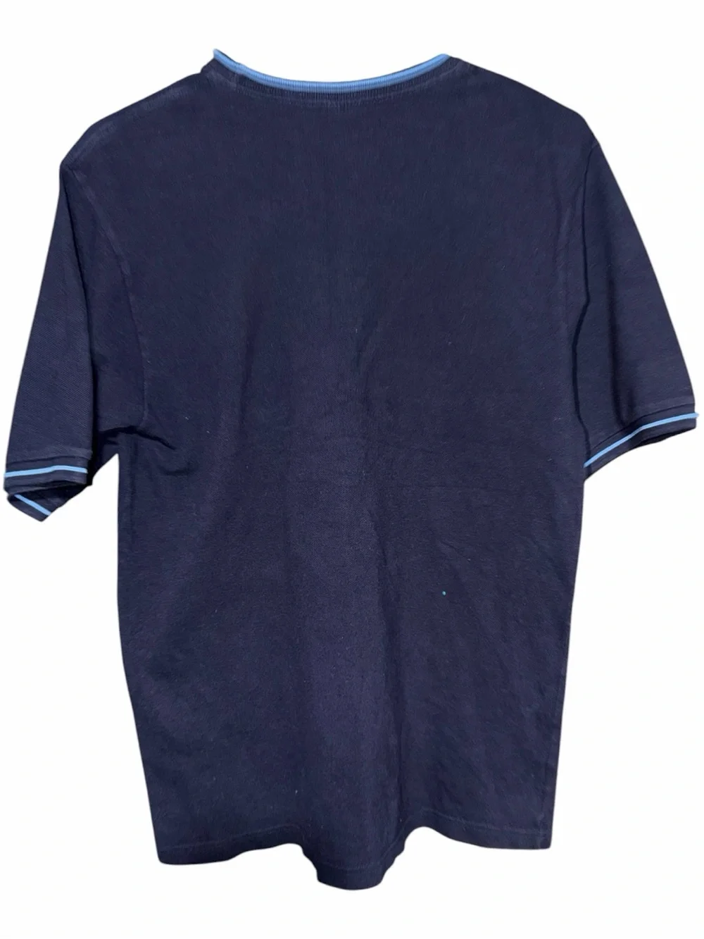 Polo by Ralph Lauren Navy Blue Short Sleeve Crew Neck Tee with Light Blue Trim
